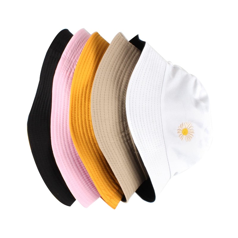 SUNTRADE Unisex Bucket Hat Double Sided Embroidered Summer Travel Beach