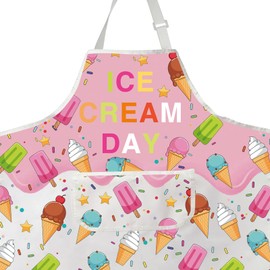 LEVLO Multicolour Cartoon Apron - Waterproof Composite Fabric, 2 Pockets - Unisex Adults - Kitchen Apron - Fashion - Cooking Enthusiasts, Gardeners, Humor Lovers