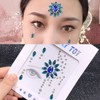 7 Face Gemstone Stickers, Festive Rhinestone Glitter Face Temporary Tattoo