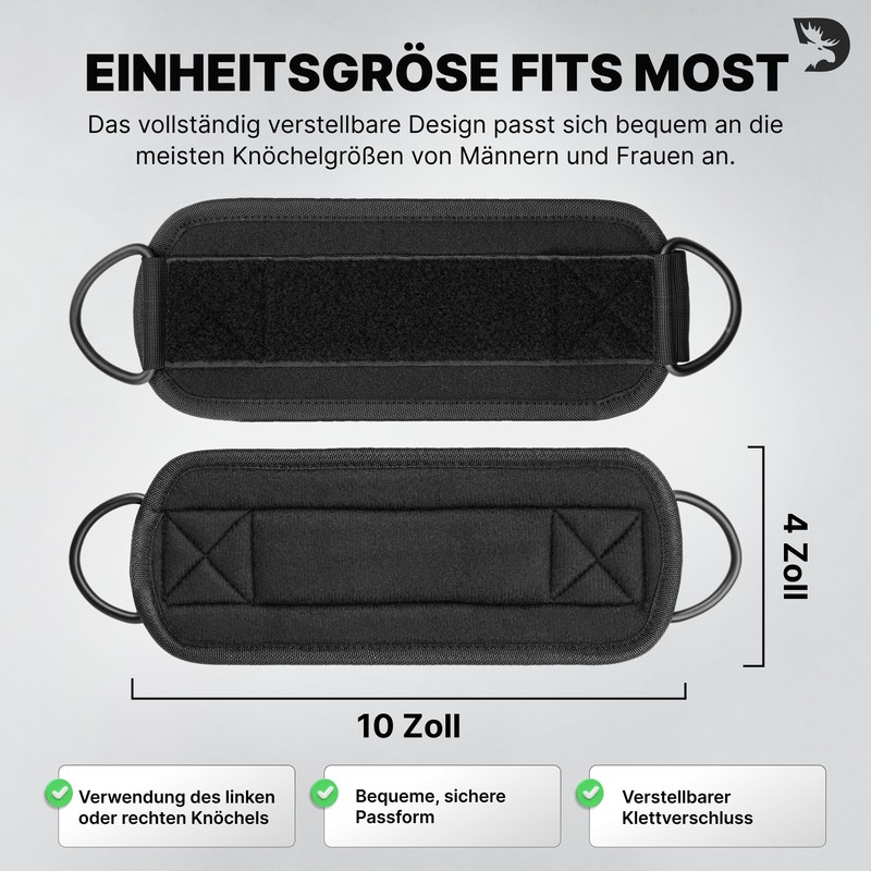 DMoose Fitness Foot Straps Cable Pull - Padded Gym Ankle