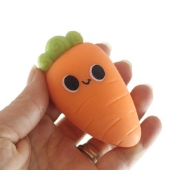 Set of 2 Carrot Doh Balls - Thick Creamy Doh Filling - Ultra Squishy and Soft Relaxing Sensory Fidget Stress Toy Easter
