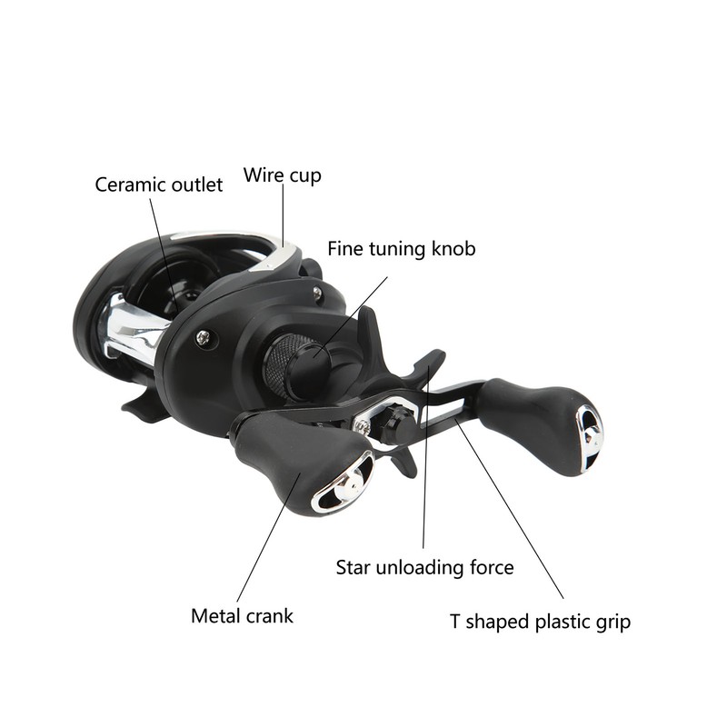CC80 Water Drop Lure Fishing Reel 7.5:1 Long Range Micro