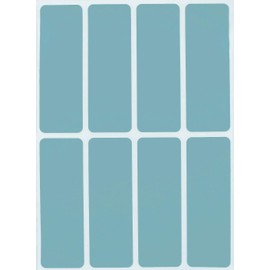 Light Blue Labels 76mm x 25mm Stickers - 7.5cm x 2.5cm Square Stickers Pack of 120 by Royal Green