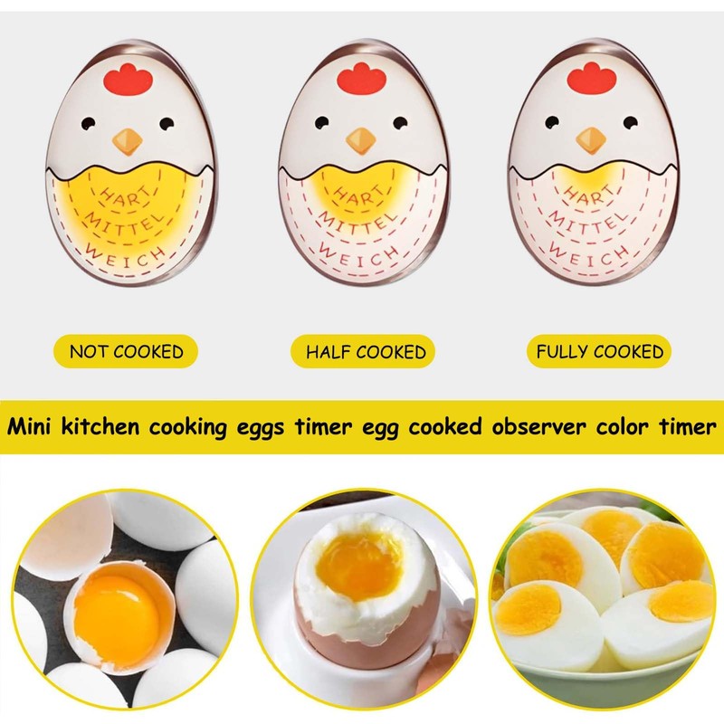 Pack of 2 Egg Timer for Cooking (Hard/Medium/Soft) for in