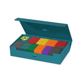 Ultimate Guard Omnihive 1000+, Deck Case for 1000 Double-Sleeved TCG Cards + 2 removable Trays, Petrol, Magnetic Closure & Microfiber Inner Lining