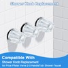 UCDETD 3 Piece Shower Knob Replacement and Flange Base, Clear
