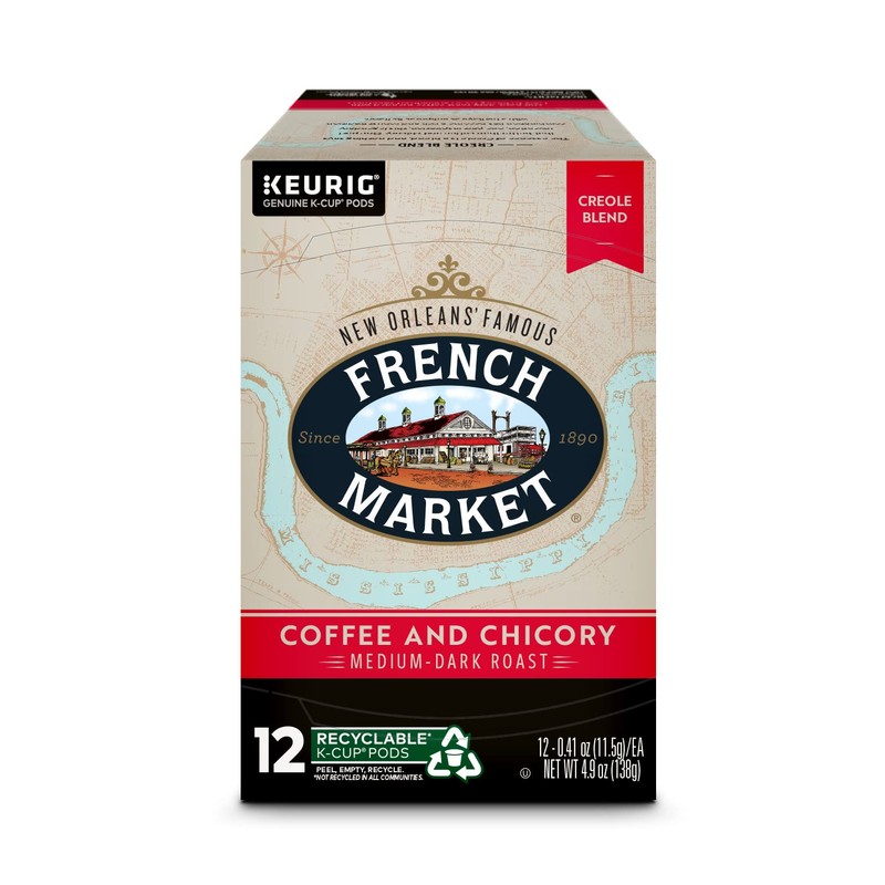 French Market Medium Dark Roast and Chicory Single Serve Cup