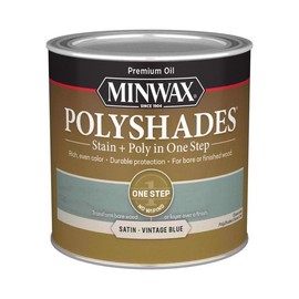 Minwax Polyshades Semi-Transparent Satin Vintage Blue Oil-Based Stain/Polyurethane Finish 0.5 pt