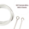 10FT Curtain Wire with 4 Hooks DIY Curtain Rod Picture