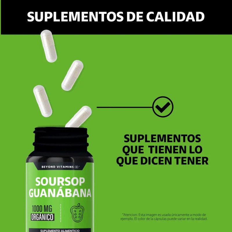 Soursop Guanábana 1000mg Beyond Vitamins Extracto Orgánico Polvo Alta Concentración