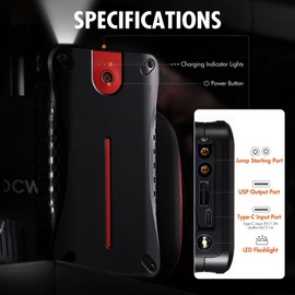 Car Battery Jump Starter, 1500A Peak Car Jumper Starter Battery Pack for Up to 6.0L Gas & 3.0L Diesel Engines