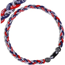 HOOCAS Premium Baseball Necklaces w/Fashion Three Color Rope Braided Tornado, A Sporty Gift Idea, Great Gift Giving for Sports Fans, Baseball Players, Parties, Gameday, Birthday