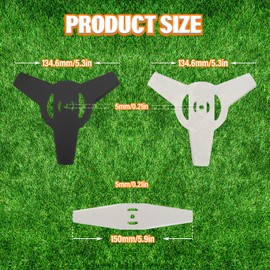 HUAREW 4 Pack Grass Trimmer Blade Heads Replacements, Cordless Electric String Trimmers Metal Blade, 3 Teeth Blade & Long Alloy Blade, for Weed Eater Blade for Electric Lawn Mower, Grass Trimmers