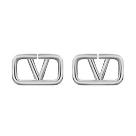 Hanaoops Earrings for Women 925 Gold-Plated Geometric Letter V Earrings Hypoallergenic Square Stud Earrings Fashion Jewellery Gifts, Alloy Steel