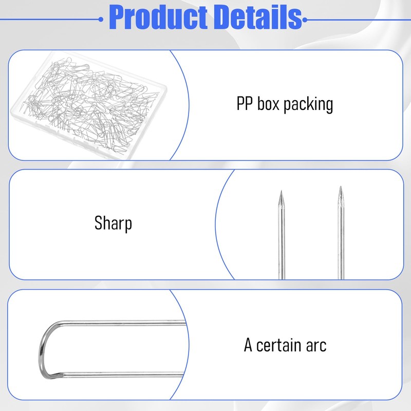 LIQWEI 200Pcs U Pins for Crafts, Floral Pins, Pin for