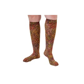 Lymphedivas Bahama Mama Mocha Medical Graduated Compression Sock Pair 15-20mmHg (Long Closed-Toe 15-20 mmHg Small)