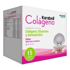 Colageno Karabell 15 Sobres Fortalece Cabello Sabor Neutro                                                                                            