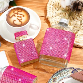 Outus 12000 Pcs Bling Bling Rhinestone Sheet Rhinestones Sticker DIY Car Decoration Sticker Self Adhesive Glitter Crystal Gem Stickers for Car Decoration, 9.4 x 7.9 Inch(Big Red AB Color)