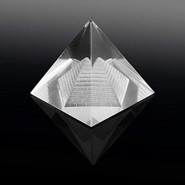 Crystal Pyramid for Desktop Home Decor Transparent Crystal Egypt Ornament
