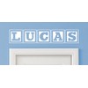 Lucas Baby Block Name Bedroom Closet Door - 30 Inch