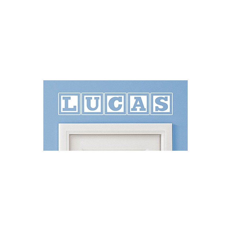 Lucas Baby Block Name Bedroom Closet Door - 30 Inch