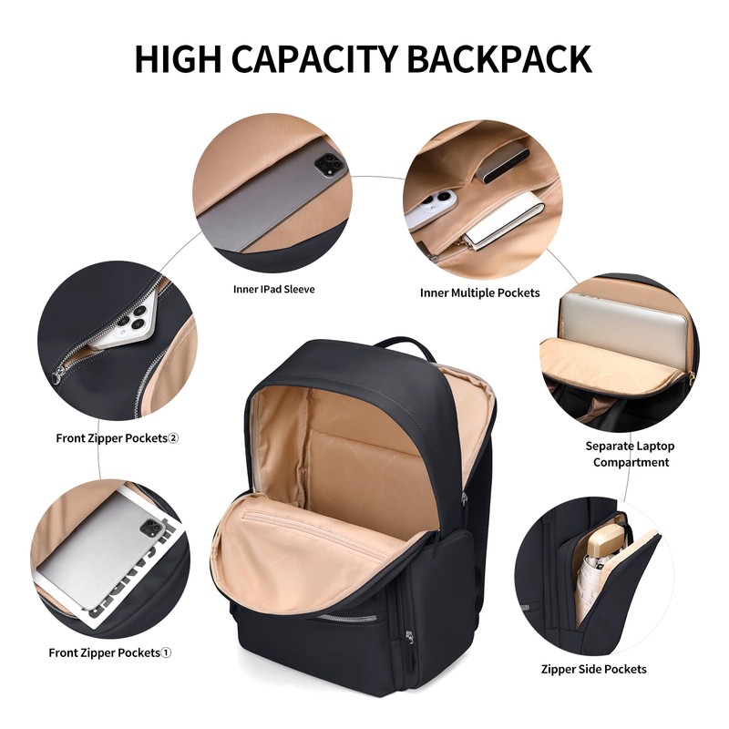 GOLF QUALITY Backpack Women's Laptop Backpack Men 15.6 Inch School