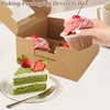 QTLCOHD 50 Pcs Cupcake Boxes with Window 4 Count Cupcake