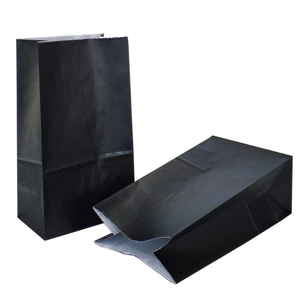 KEYYOOMY Small Paper Bags Black Party Goody Bags for Party (24 CT, 3.5 X 2.4 X 7.1 In)