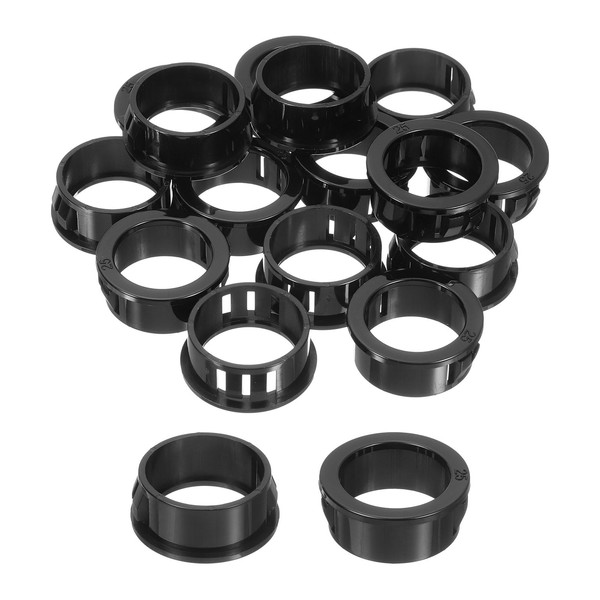 uxcell 26pcs 25mm/0.98" Mounting Diameter Nylon Snap Bushing Grommets Round