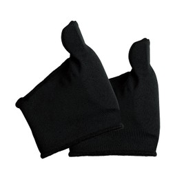 コモライフ クッション付き 外反母趾サポーター 2個組 (ブラック) 外反母趾 サポーター 足指を広げる 足指 親指 サポート ケア 左右兼用 男女兼用 黒 クッション パッド入り 手洗いOK 水洗い可能 伸縮性 靴下 靴 履ける 【適応サイズ:約22~27cm】