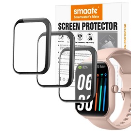smaate 3D Screen Protector Compatible with VERYFIT IDW16 1.95 inches TOOBUR and Quican W16B Smartwatch, PMMA, Full Coverage,3 Pieces