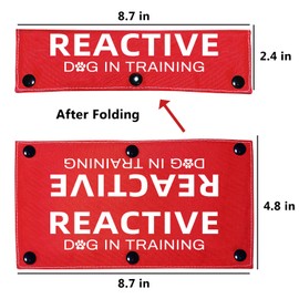 Advivio Reactive Dog in Training Do Not Pet Dog Harnessred, Funny Red Dog Leash Sleeve Wrap Dog Accessories for Puppy Dog, Dog Owner Lover Gifts