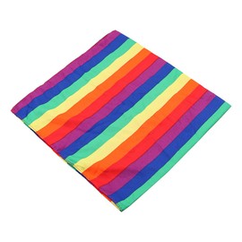 WANGCL Pack of 2 Rainbow Bandanas, Colourful Stripes Pride Bandana Men Women and Gay Party Celebration Costume Accessories, White