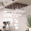 Rustic State Vigo 4 Sectional Adjustable Under Cabinet Stemware Rack