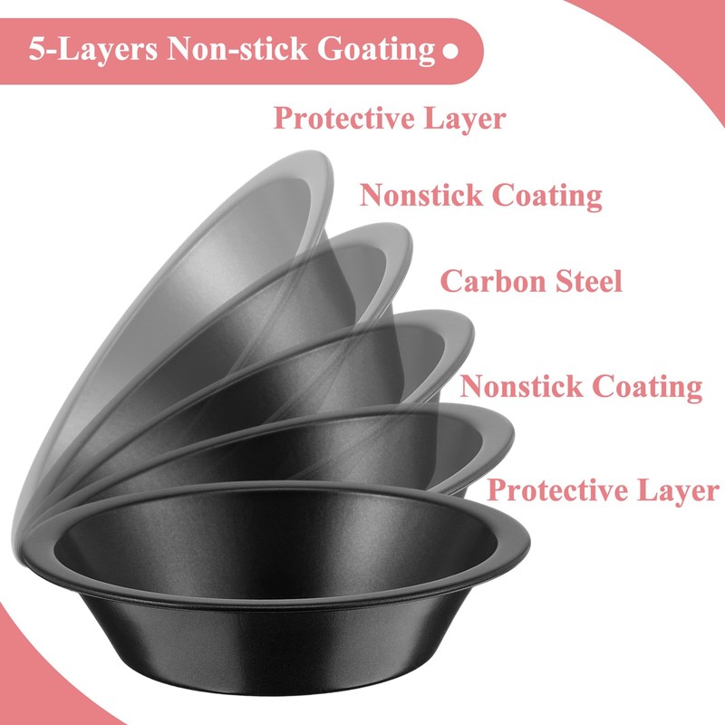 12 Pack Mini Pie Pans, 5 Inch Reusable Nonstick Pie