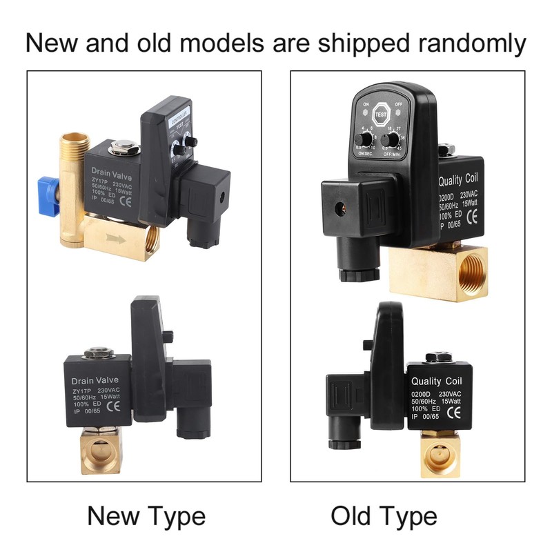 Premium G1/2 Brass Electric Timed Drain Valve, Automatic Condensate Management