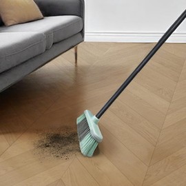 Indoor Broom Soft Bristle Brooms - Brooms for Sweeping Indoor Pet Hair, House Broom for Cleaning Hardwood, Tile, and Decking Surfaces Across.