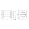 Steinberg14 Brown 125mm / 5'' Plastic Gravity Grille - Ducting