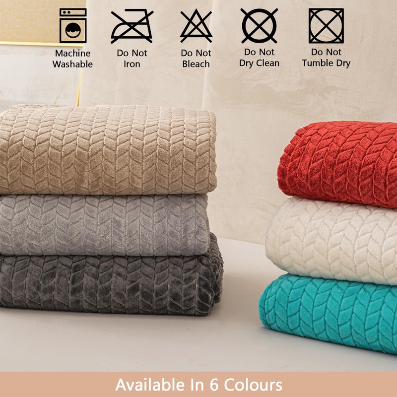 GLS Home Luxury Throw Blanket Soft Lightweight cosy sofa throw