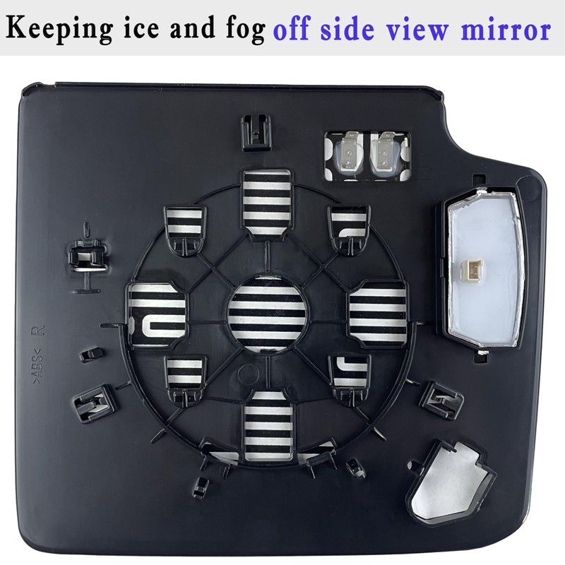 Passenger Side Heated Towing Mirror Glass Compatible with 2014-2017 Chevy