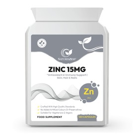 Zinc 15mg Supplement – 120 Vegan Capsules | Highly Absorbable Zinc Citrate | Supports Immunity, Hair, Skin, Nails, Cognitive Function & Bones | UK Made | Vegan & Non-GMO for Men and Women