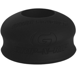 Grip-N-Rip Knob Stacker Choke-Up Ring for Baseball/Softball Bats Provides Choking Up Space & Relief from Bat Sting, Stackable for Custom Fit and Comfort (Black)