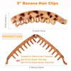 Eyegla Pack of 6 Large Banana Clips Hair Colourful Banana