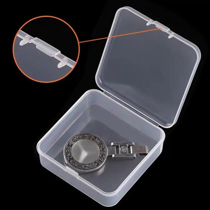 Aoktorkit 5PCS Square Transparent Plastic Organizer;6.4 * 6.4 * 2cm