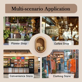 Door Bell for Home/Office/Store Door, Unique Magnetic Attached Bells for Door, Shopkeepers Bell for Door Opening, Door Chimes When Door Opens, Entry Alert Door Bell Chime and Decoration-Ellipses