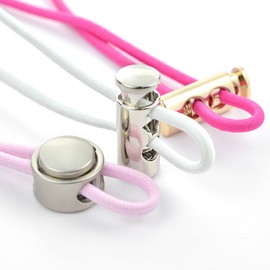 Woohome Pack of 90 Cord Locks, Toggle Stoppers, Spring Cord Locks, 3 Colour Metal Cord Locks, Cord Clamp, Cord Clamp for Backpacks, Sportswear