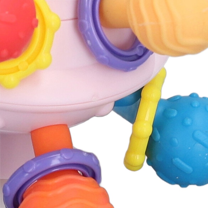 Baby Sensory Teether Toy Balls Chew Teething Ball Rattle Grasping
