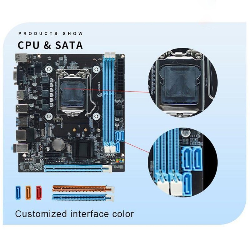 H81G Gaming Motherboard Dual Channel DDR3 Gigabit Network Card PC