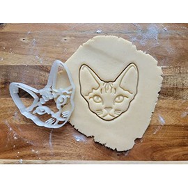 Devon Rex Cat Cookie Cutter, 3 inch, Face Shape