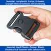 Your Day Mate Black Hard Plastic Buckle with Safety Buckle